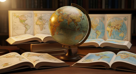 Modern Education and Study Concept Background.
