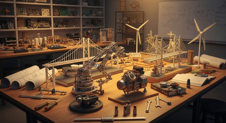 Modern Education and Study Concept Background.