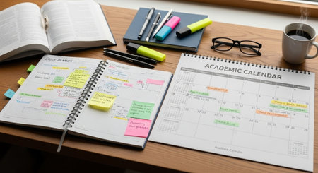 Modern Education and Study Concept Background.