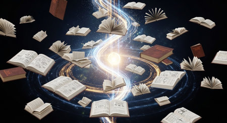 Modern Education and Study Concept Background.