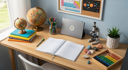 Modern Education and Study Concept Background.