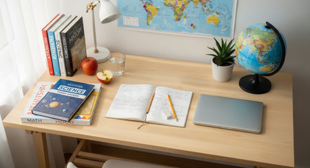 Modern Education and Study Concept Background.