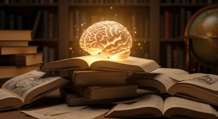 Modern Education and Study Concept Background.