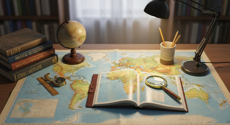 Modern Education and Study Concept Background.