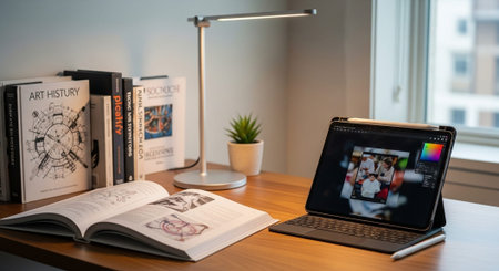Modern Education and Study Concept Background.