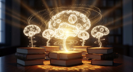 Modern Education and Study Concept Background.