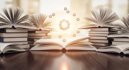 Modern Education and Study Concept Background.