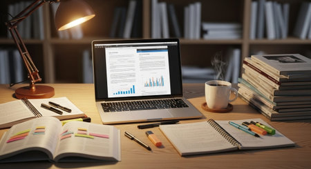 Modern Education and Study Concept Background.