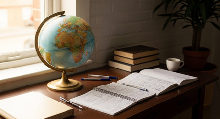 Modern Education and Study Concept Background.