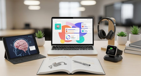 Modern Education and Study Concept Background.