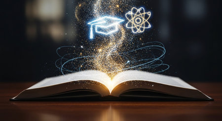 Modern Education and Study Concept Background.