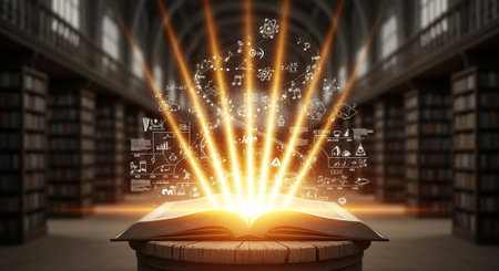 Modern Education and Study Concept Background.