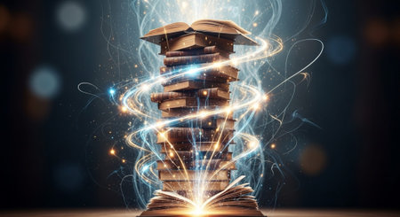 Modern Education and Study Concept Background.