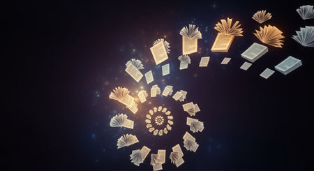 Modern Education and Study Concept Background.