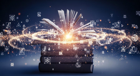 Modern Education and Study Concept Background.