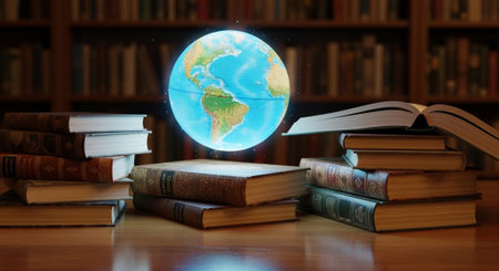 Modern Education and Study Concept Background.