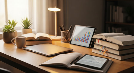 Modern Education and Study Concept Background.