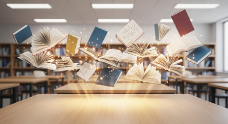 Modern Education and Study Concept Background.