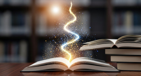 Modern Education and Study Concept Background.