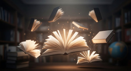Modern Education and Study Concept Background.