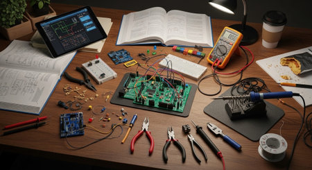 Modern Education and Study Concept Background.