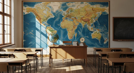Modern Education and Study Concept Background.