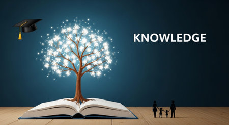 Modern Education and Study Concept Background.