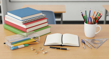 Modern Education and Study Concept Background.