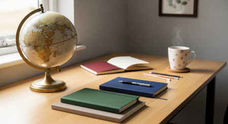 Modern Education and Study Concept Background.