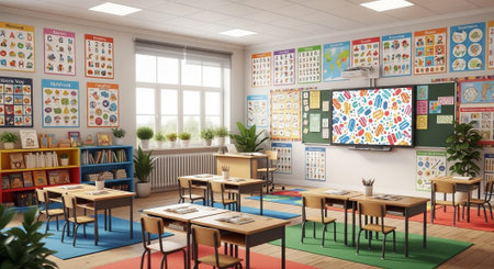 Modern Education and Study Concept Background.