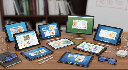 Modern Education and Study Concept Background.
