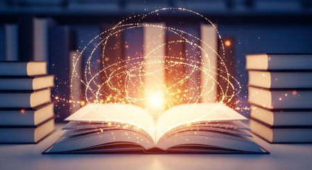 Modern Education and Study Concept Background.