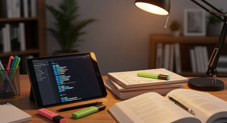 Modern Education and Study Concept Background.