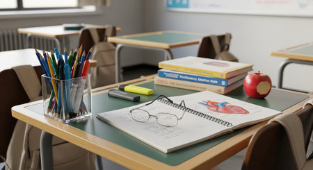 Modern Education and Study Concept Background.