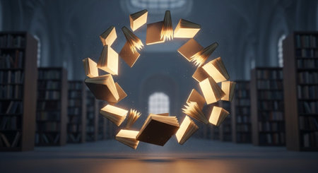 Modern Education and Study Concept Background.