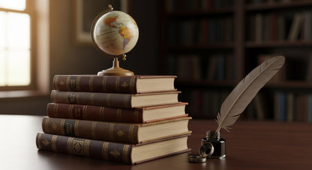 Modern Education and Study Concept Background.