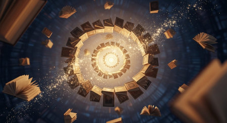 Modern Education and Study Concept Background.