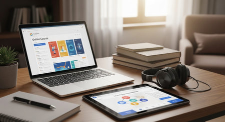 Modern Education and Study Concept Background.