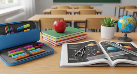 Modern Education and Study Concept Background.