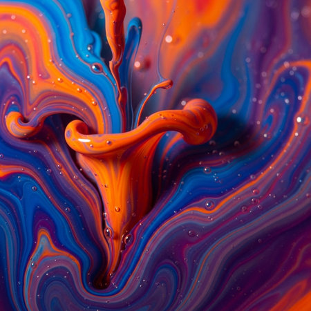 Vibrant Colorful Abstract Background with Fluid Waves and Modern Gradient Design.