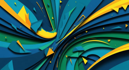 Vibrant Colorful Abstract Background with Fluid Waves and Modern Gradient Design.