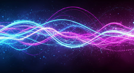 Vibrant Colorful Abstract Background with Fluid Waves and Modern Gradient Design.