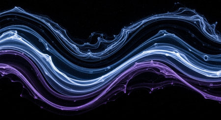 Vibrant Colorful Abstract Background with Fluid Waves and Modern Gradient Design.