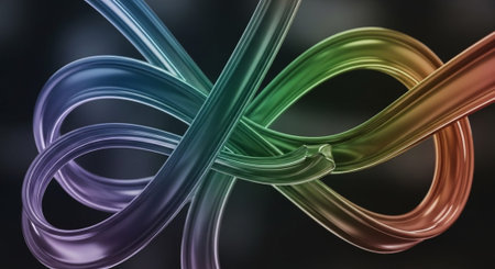 Vibrant Colorful Abstract Background with Fluid Waves and Modern Gradient Design.