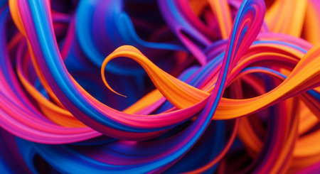 Vibrant Colorful Abstract Background with Fluid Waves and Modern Gradient Design.