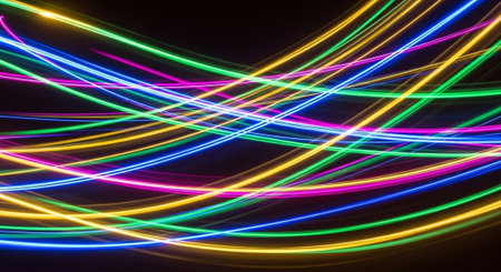 Vibrant Colorful Abstract Background with Fluid Waves and Modern Gradient Design.