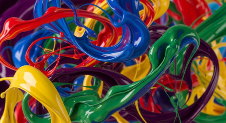 Vibrant Colorful Abstract Background with Fluid Waves and Modern Gradient Design.