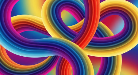 Vibrant Colorful Abstract Background with Fluid Waves and Modern Gradient Design.