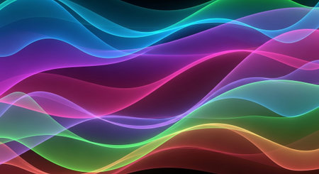 Vibrant Colorful Abstract Background with Fluid Waves and Modern Gradient Design.