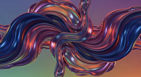 Vibrant Colorful Abstract Background with Fluid Waves and Modern Gradient Design.